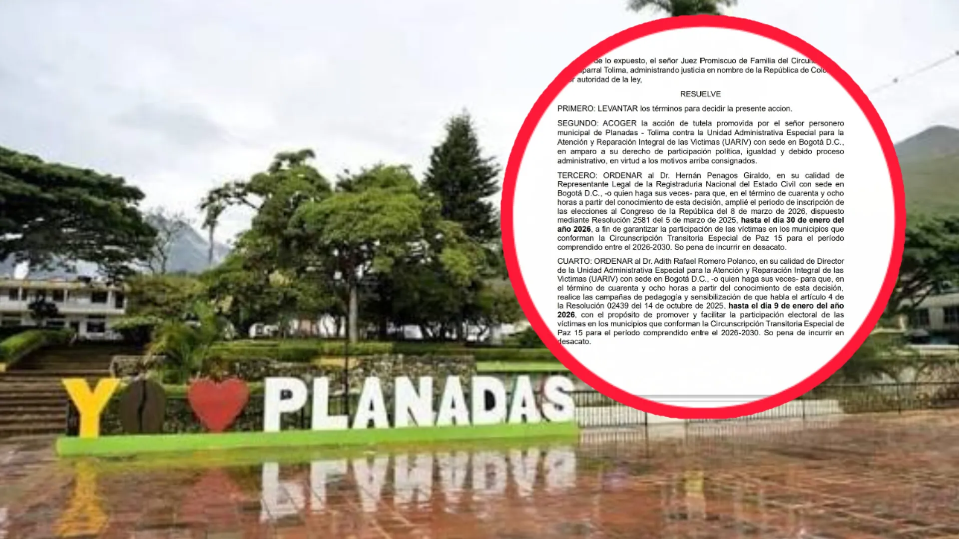 ¡Exclusiva!: Fallo judicial ordena ampliar inscripciones para Curules de Paz en Tolima