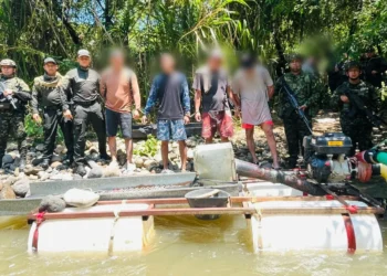 Operativo en Mariquita dejó cuatro capturados por minería ilegal en el río Gualí