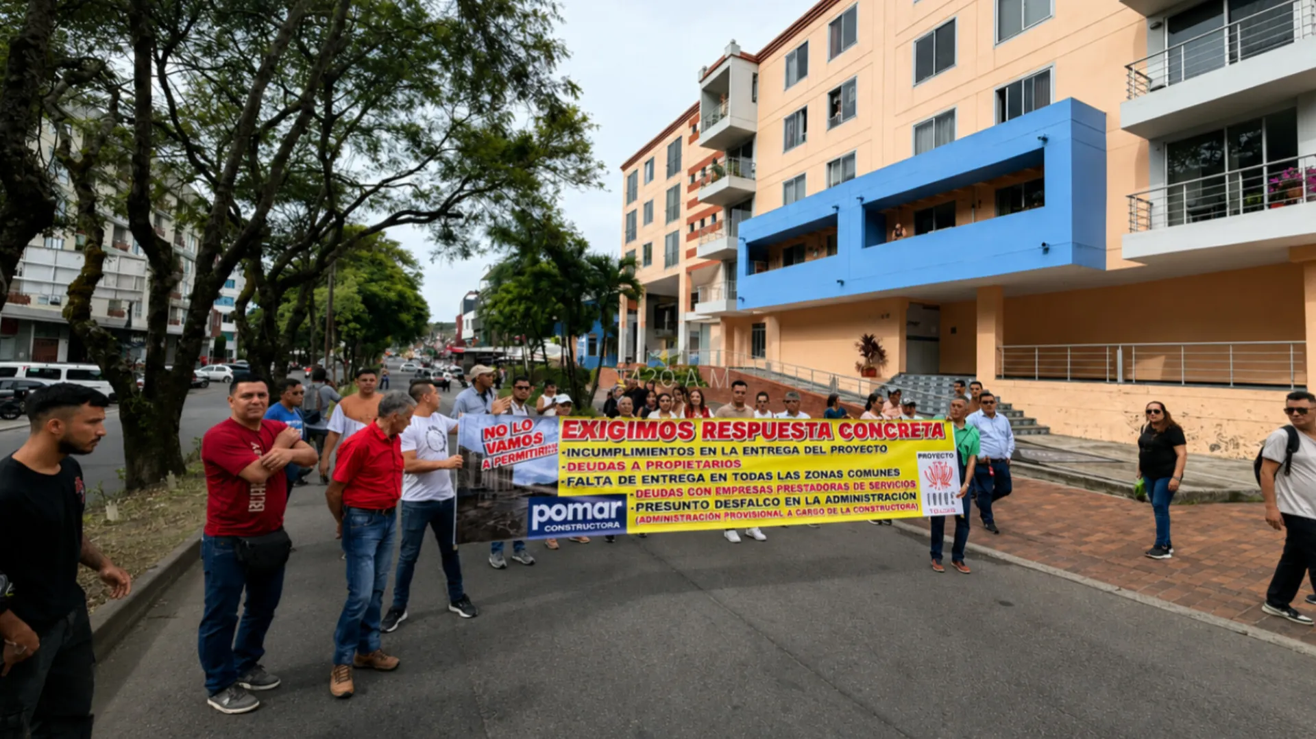 Estalló protesta de propietarios del proyecto Lotus de Ibagué