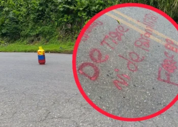 Farc pintan grafiti contra De la Espriella en medio de alerta terrorista