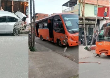 Choque de buseta en El Jardín genera polémica por presunta competencia