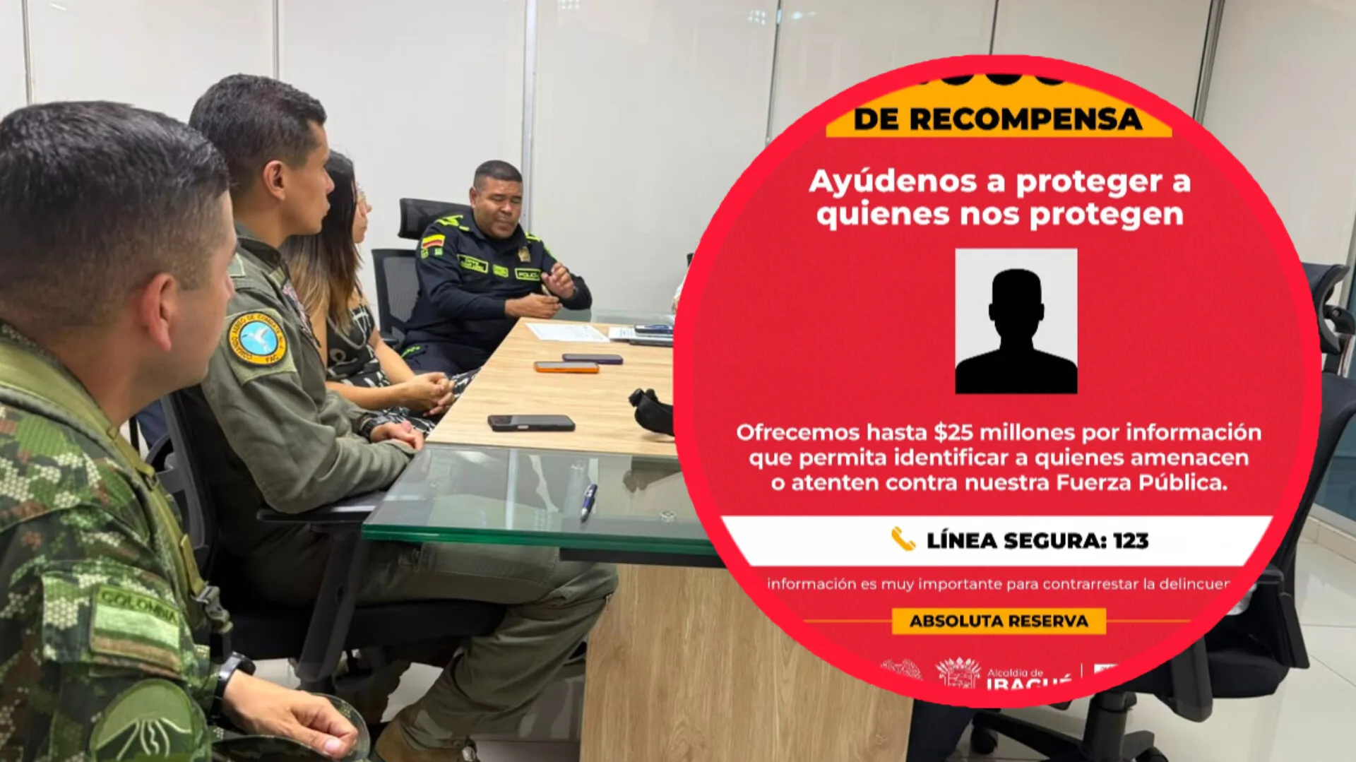 ¡Se buscan! Ibagué ofrece $25 millones por los que amenacen a policías y militares