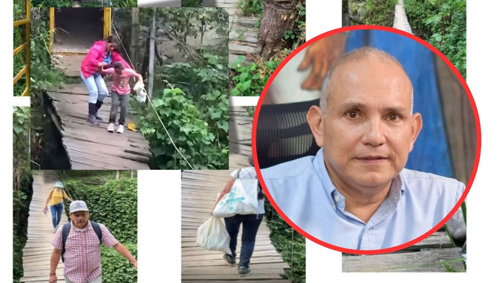 Concejal denuncia riesgo en puente artesanal que comunica a habitantes de El Secreto y Pico de Oro, en Ibagué