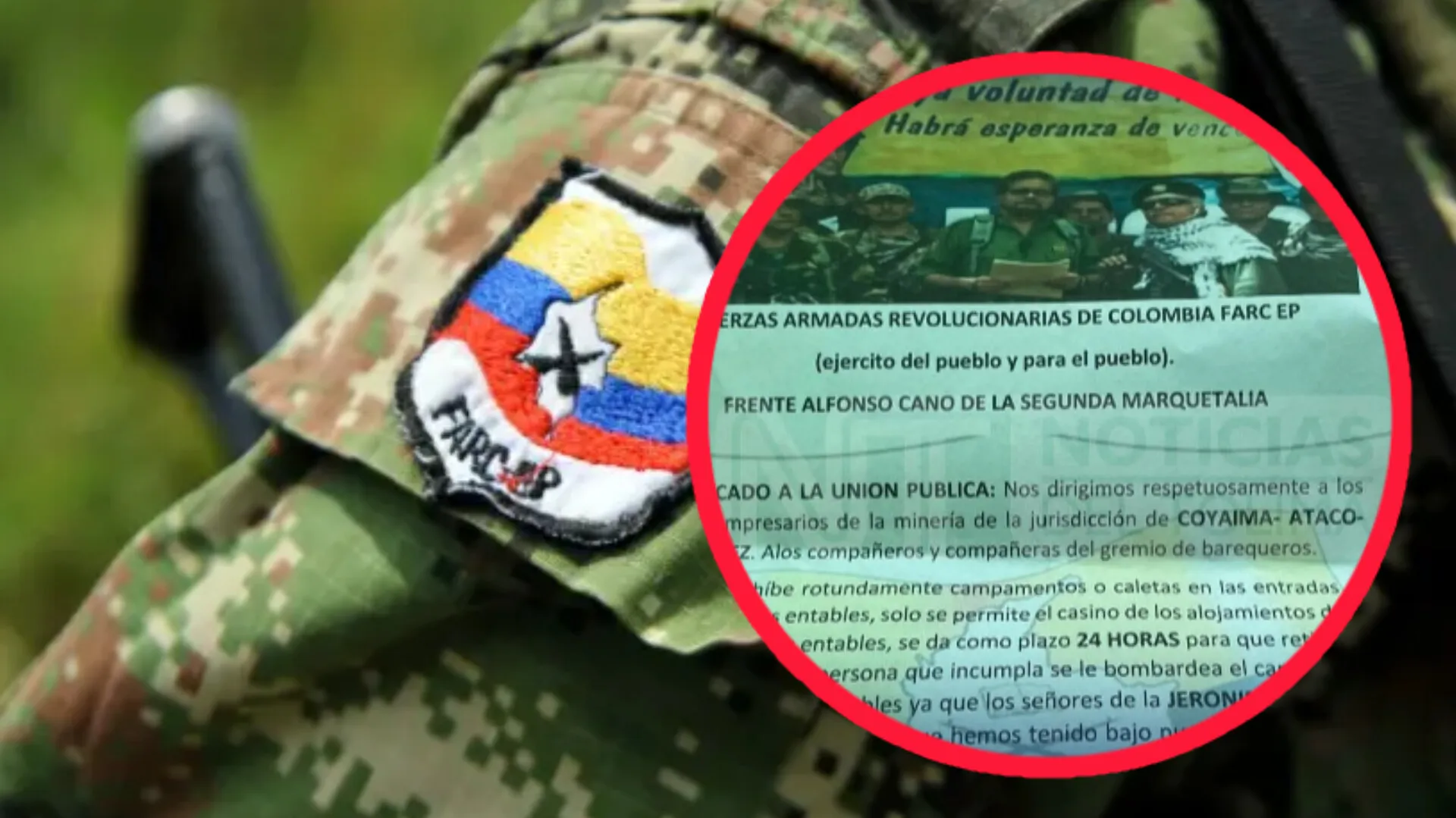 Panfleto atribuido a la Segunda Marquetalia genera alerta en el sur del Tolima