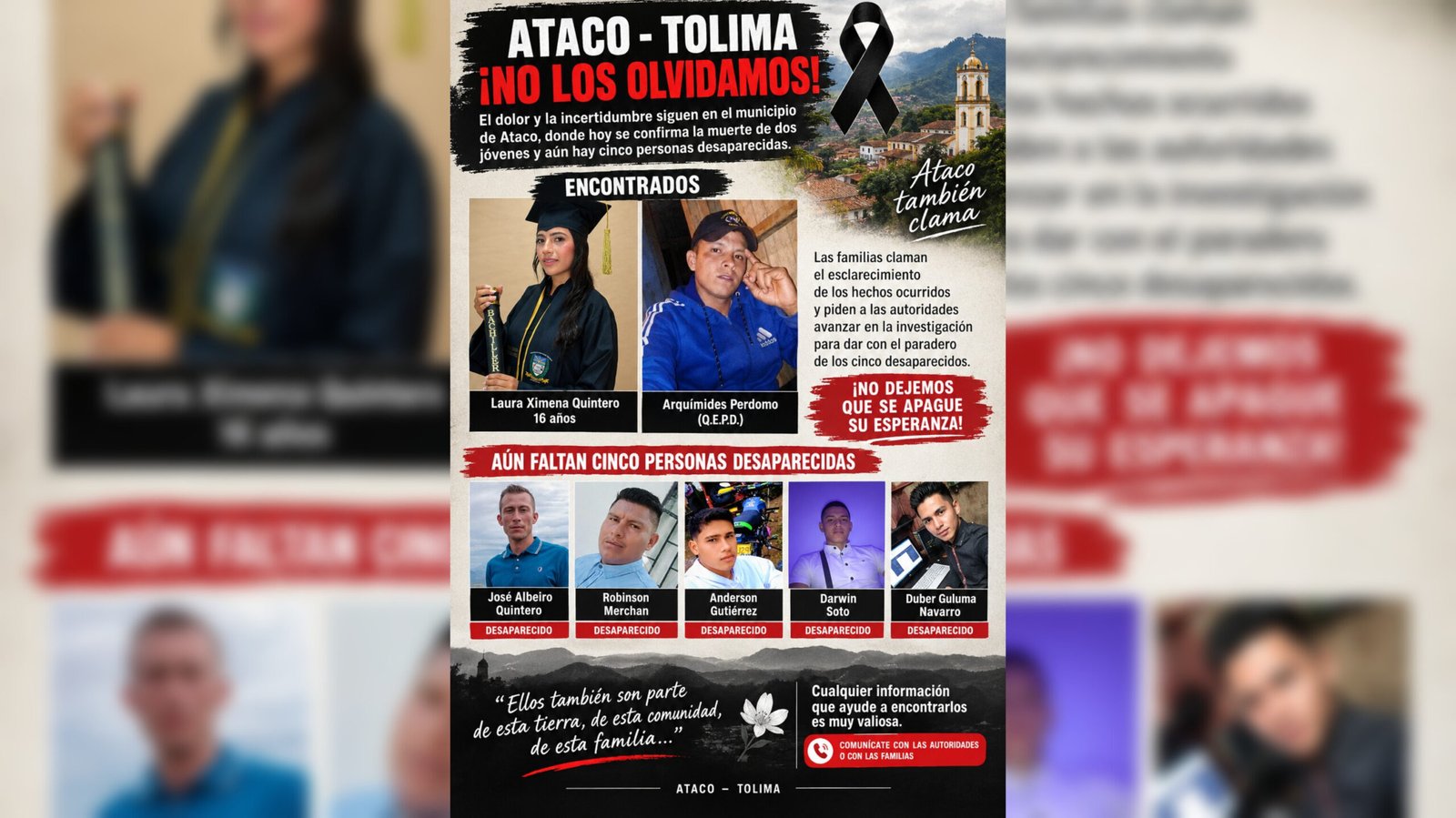 Masacre en Ataco: dos muertos y cinco desaparecidos tras ataque armado