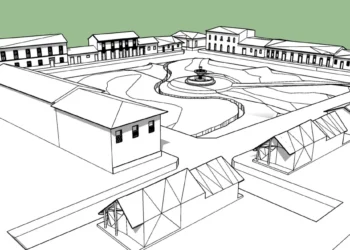 Una reconstrucción 3D revela la antigua Plaza de Bolívar de Ibagué